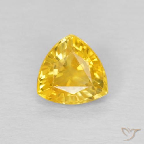 0.80ct Natural Laranja Dourada Safira, Trilhão, VVS-VS