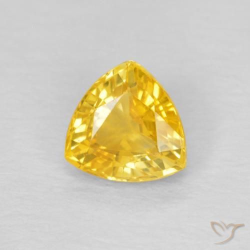 Safira Laranja Dourada Natural 0.80ct, Trilhão, VVS-VS