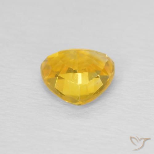 Safira Laranja Dourada Natural 0.80ct, Trilhão, VVS-VS