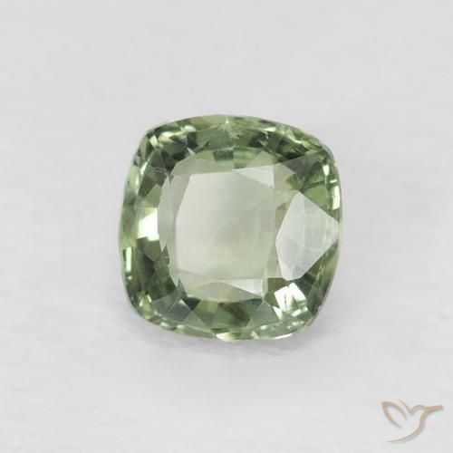 Safira Luz verde Natural 0.56ct, Almofada, VVS