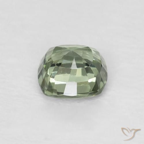 Safira Luz verde Natural 0.52ct, Almofada, VVS