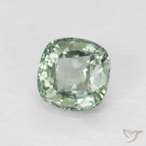 Safira Luz verde Natural 0.66ct, Almofada, VVS