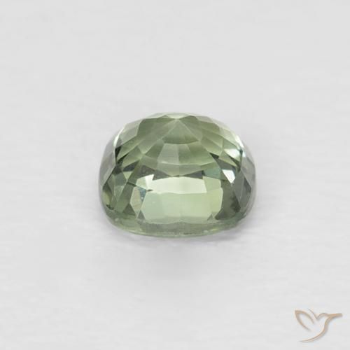 Safira Luz verde Natural 0.46ct, Almofada, VVS