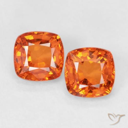 1.13ctw Natural fogo laranja Safira, Almofada, VVS-VS