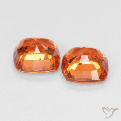 Pedras preciosas de Safira fogo laranja natural de 1.13 ct, Almofada, VVS-VS