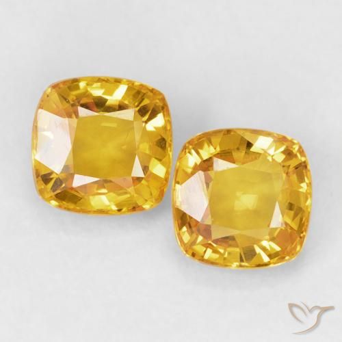 1.36ctw Natural Dourado Safira, Almofada, VS