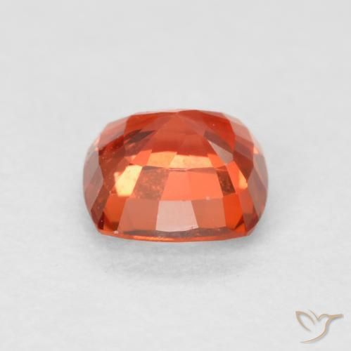 Safira vermelho médio Natural 0.62ct, Almofada, VVS-VS