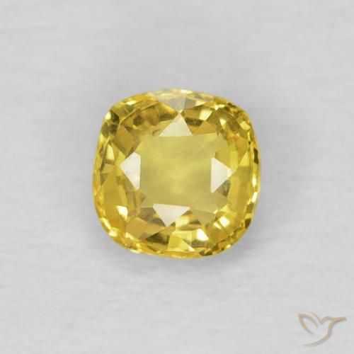 0.40ct Natural Amarelo claro mel Safira, Almofada, VS