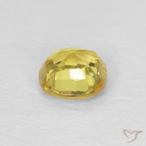 Safira Amarelo claro mel Natural 0.40ct, Almofada, VS