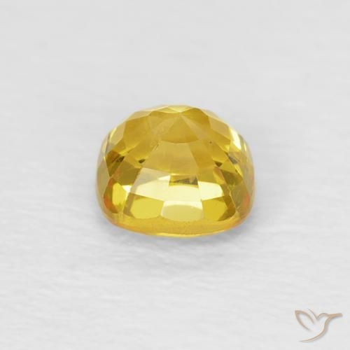 Safira Medium Light-Yellow Natural 0.53ct, Almofada, VS