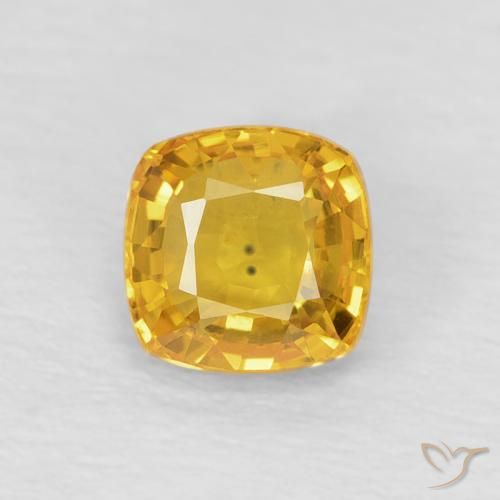 0.62ct Natural Dourado Safira, Almofada, VS