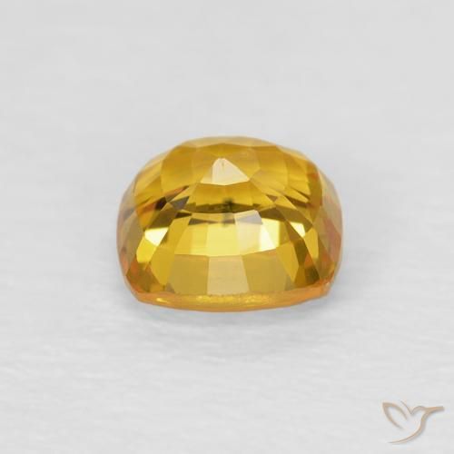 Safira Dourado Natural 0.62ct, Almofada, VS