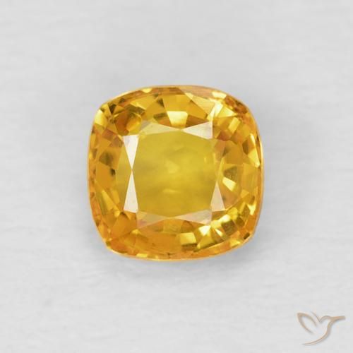 0.61ct Natural Dourado Safira, Almofada, VVS