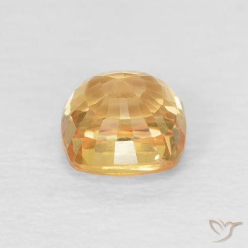 Safira Dourado Natural 0.75ct, Almofada, VVS