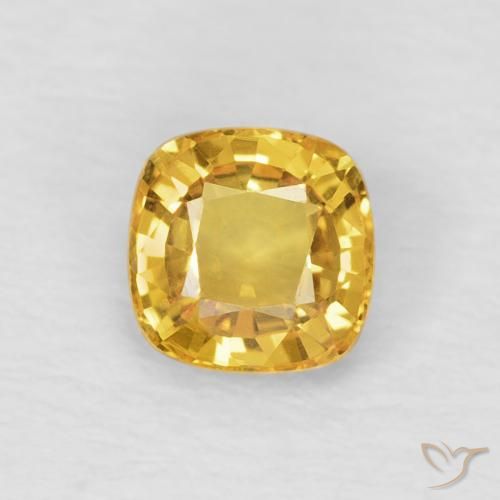 0.53ct Natural Dourado Safira, Almofada, VVS