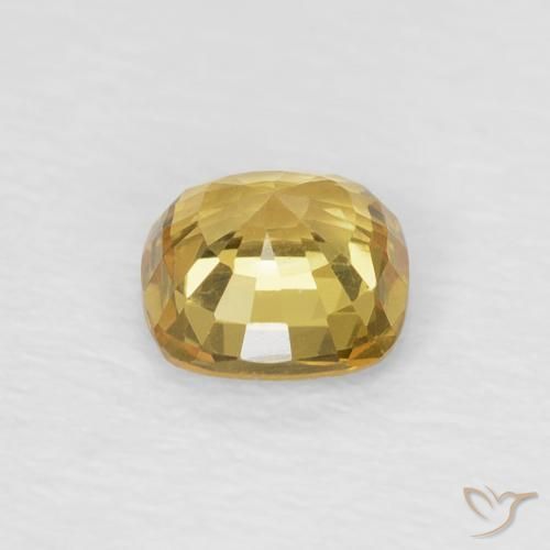 Safira Dourado Natural 0.53ct, Almofada, VVS