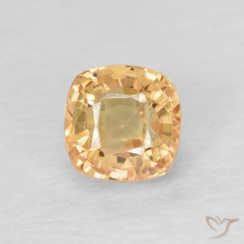 0.74ct Natural Dourado Safira, Almofada, VVS