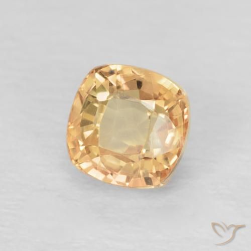 Safira Dourado Natural 0.74ct, Almofada, VVS