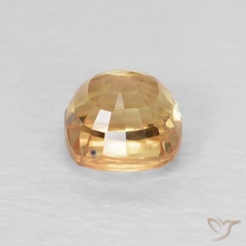 Safira Dourado Natural 0.74ct, Almofada, VVS