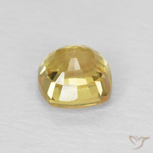 Safira Luz Dourada Natural 0.67ct, Almofada, VVS