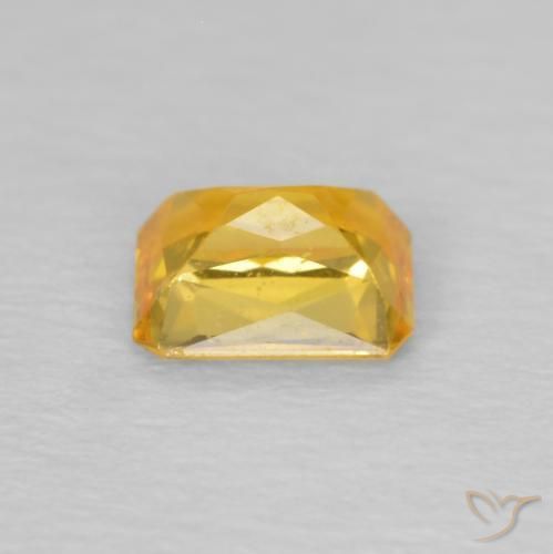 Safira Dourado Natural 0.47ct, Corte Octógono / Esmeralda, VS