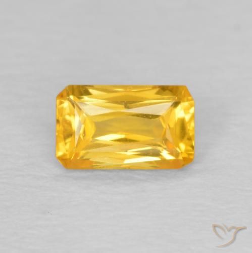 0.36ct Natural Dourado Safira, Corte Esmeralda, VVS-VS