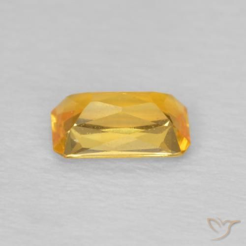 Safira Dourado Natural 0.36ct, Corte Octógono / Esmeralda, VVS-VS
