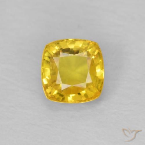 0.49ct Natural Mel amarelo Safira, Almofada, VS