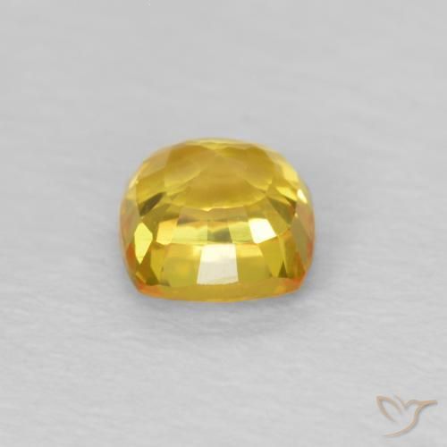 Safira Mel amarelo Natural 0.49ct, Almofada, VS
