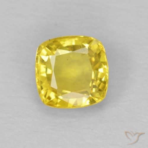0.62ct Natural ouro amarelado Safira, Almofada, VS