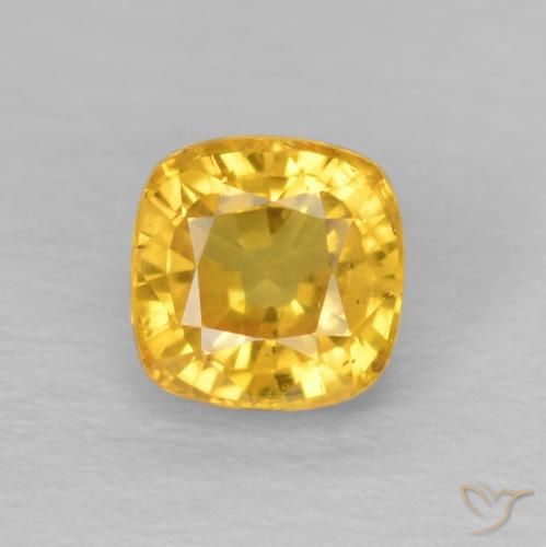 0.72ct Natural Dourado médio Safira, Almofada, VS