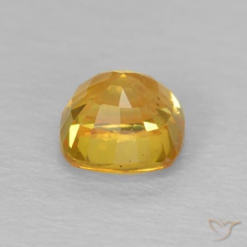 Safira Dourado médio Natural 0.72ct, Almofada, VS