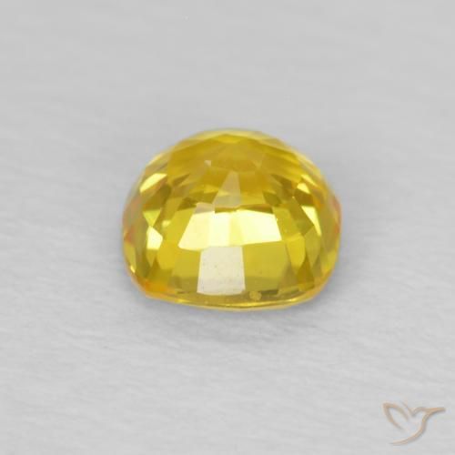 Safira Amarelo claro mel Natural 0.56ct, Almofada, VS