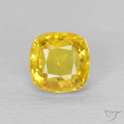 0.57ct Natural ouro amarelado Safira, Almofada, VS