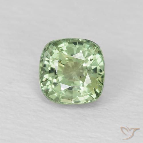 0.59ct Natural Verde pálido Safira, Almofada, VS
