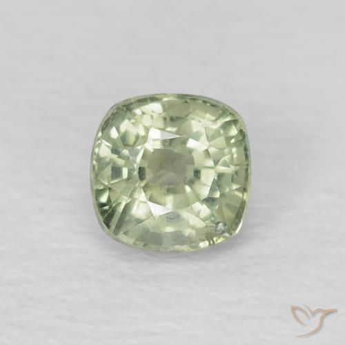 0.56ct Natural Verde Sábio Claro Safira, Almofada, VS