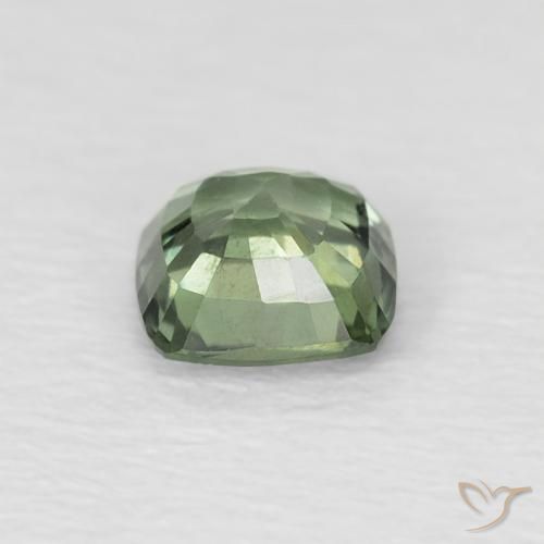 Safira Medium Light Green Natural 0.57ct, Almofada, VS