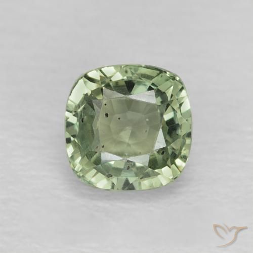 0.75ct Natural Verde médio Safira, Almofada, VS