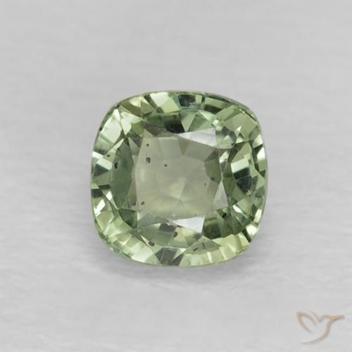 Safira Verde médio Natural 0.75ct, Almofada, VS