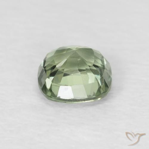 Safira Verde Floresta Claro Natural 0.60ct, Almofada, VS