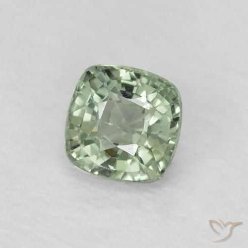 Safira Verde floresta Natural 0.54ct, Almofada, VS
