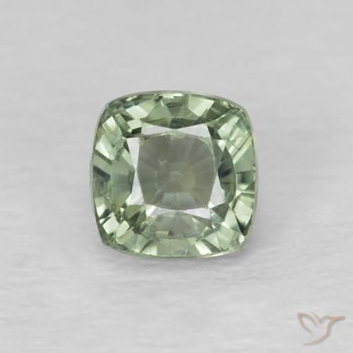 0.73ct Natural Medium Light-Green Safira, Almofada, VS