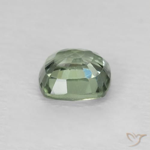 Safira Luz verde Natural 0.65ct, Almofada, VS