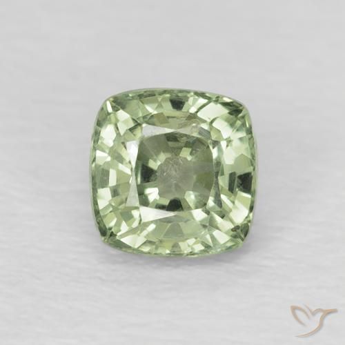 0.69ct Natural Verde Sábio Claro Safira, Almofada, VS