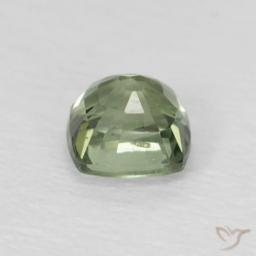 Safira Verde Sábio Claro Natural 0.69ct, Almofada, VS