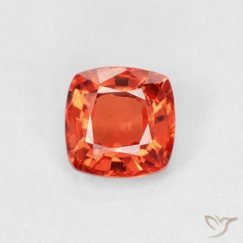0.45ct Natural vermelho médio Safira, Almofada, VVS-VS