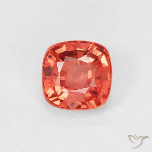 0.52ct Natural Vermelho Carmesim Brilhante Safira, Almofada, VVS-VS