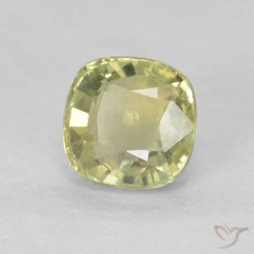 Safira Luz verde Natural 0.64ct, Almofada, VVS-VS