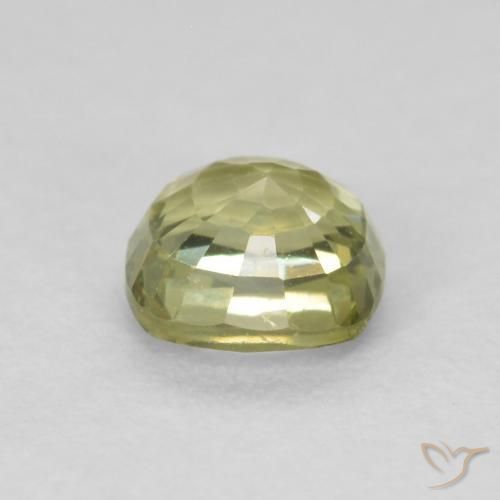 Safira Luz verde Natural 0.64ct, Almofada, VVS-VS