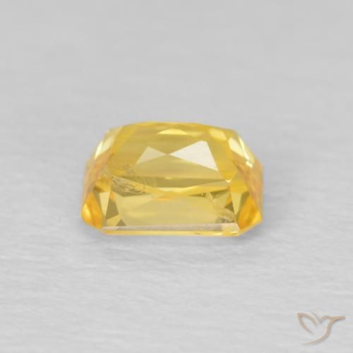 Safira Dourado Natural 0.58ct, Corte Octógono / Esmeralda, VS